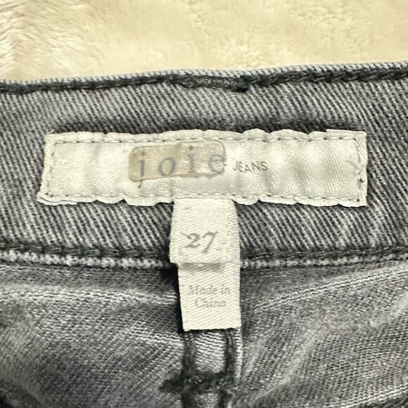 Joie Washed Onyx Pereh Jeans Women's 27 Faded Black Cotton Straight Studded RTR - Picture 5 of 10